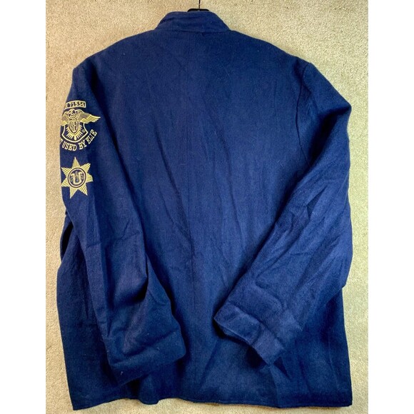 Vintage Get Used By Elie Military Style Embroidered Blue Revolution Jacket - XL - Picture 3 of 8